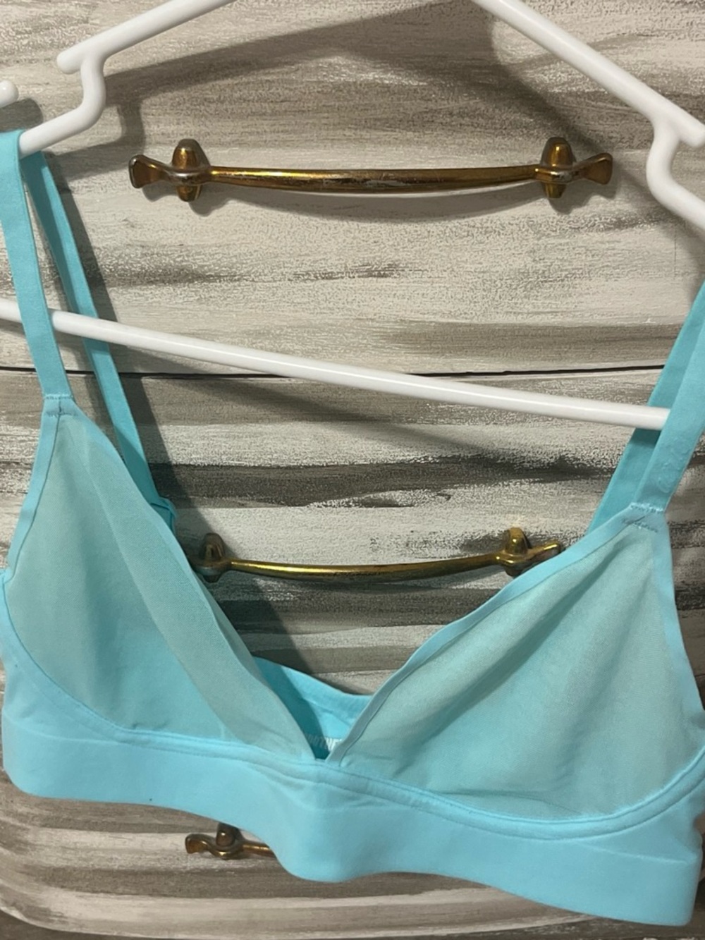 aerie Light Blue Sheer Panel Bralette